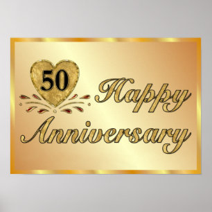 Poster - 50e Jubileum - Goud