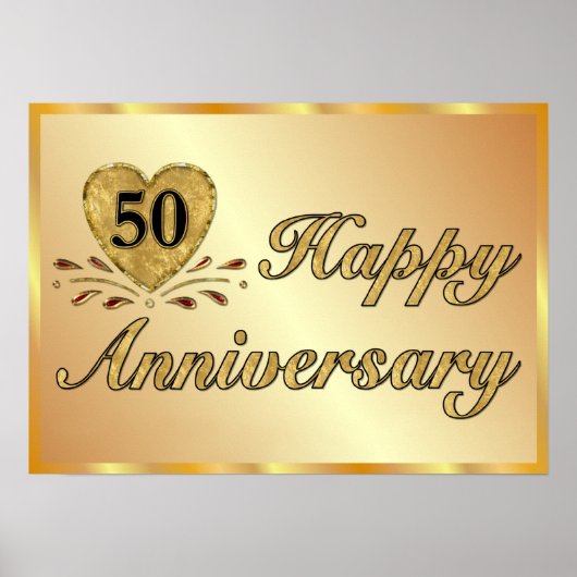 Poster - 50e Jubileum - Goud (Voorkant)