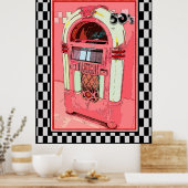 Poster 50s Jukebox (Cuisine)