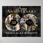 Poster 50th Wedding Anniversary Infinity Photo Collage (Devant)