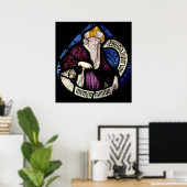 Poster 52 : Roundel du prophète Ezéchiel, 15ème siècle (Bureau à domicile)