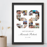 Poster 52e anniversaire Numéro 52 Photo personnalisée Col<br><div class="desc">Célébrez le 52ème anniversaire avec cette affiche personnalisée de collage photo numéro 52. Ce cadeau personnalisable est également parfait pour un anniversaire mariage. C'est une excellente façon de présenter des souvenirs précieux de votre vie de mariage et de marié. L'affiche comporte un collage de photos qui capturent ces moments spéciaux,...</div>