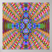 Poster 52x52 ou plus petit, Psychedelic Red Blue (Devant)