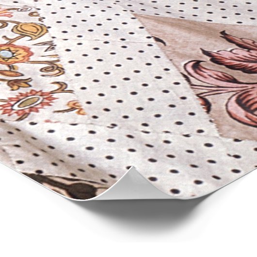 Poster 53 : Détail d'une courtepointe en patchwork faite  (Coin)