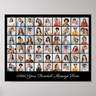 Poster 54 Photo Collage Ajoutez Votre Propre Salutation
