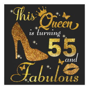 Poster 55 Et Fabuleux Svg Fichier Couper Anniversaire