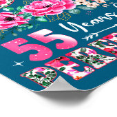 Poster 55 Year Old Made In 1971 Floral 55th Birthday Wome (Coin)