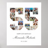 Poster 55e anniversaire Numéro 55 Photo personnalisée Col (Devant)