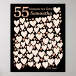 Poster 55e anniversaire Raisons Nous vous aimons Livre d'<br><div class="desc">Une magnifique affiche cadeau de 55e anniversaire. Ce fabuleux design '55 raisons que nous vous aimons' contient 55 coeurs que vous pouvez remplir de 55 courts messages d'amour. Parfait pour un cadeau spécial de 55ème anniversaire de la famille - il fait un merveilleux cadeau pour les filles, les soeurs et...</div>