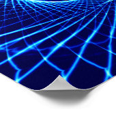 POSTER 578627 BLUE SPIRAL SWIRL NUMERIQUE ART DE BOULANGE (Coin)