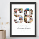 Poster 58e anniversaire Numéro 58 Photo personnalisée Col<br><div class="desc">Célébrez le 58ème anniversaire avec cette affiche de collage photo personnalisée numéro 58. Ce cadeau personnalisable est également parfait pour un anniversaire mariage. C'est une excellente façon de présenter des souvenirs précieux de votre vie de mariage et de marié. L'affiche comporte un collage de photos qui capturent ces moments spéciaux,...</div>