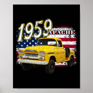 Poster 59 Apache Truck 4 juillet Américain