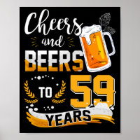 59ème Anniversaire Fête Salue Et Bières À 59 Ans