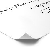 Poster 5 ans Ensemble Photo Collage Anniversaire Mariage (Coin)