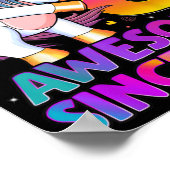 Poster 5 Ans Unicorne Flossant 5e Anniversaire Girl Uni (Coin)