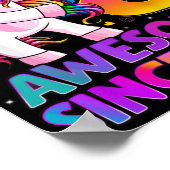 Poster 5 Ans Unicorne Flossant 5e Anniversaire Girl Uni (Coin)