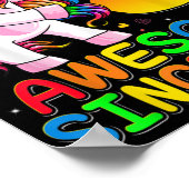 Poster 5 Ans Unicorne Flossant 5e Anniversaire Girl Uni (Coin)