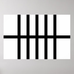 Poster 5 Bisected Black Lines