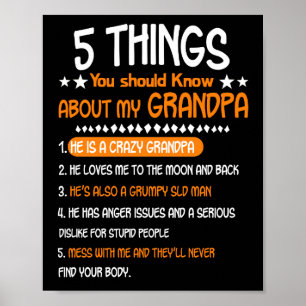 Poster 5 Choses Que Tu Devrais Savoir Sur Mon Grand-Père