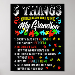 Poster 5 Choses Que Vous Connaissez Sur L'Autiste Grandso