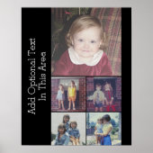 Poster 5 Collage photo Texte facultatif - peut modifier n (Devant)