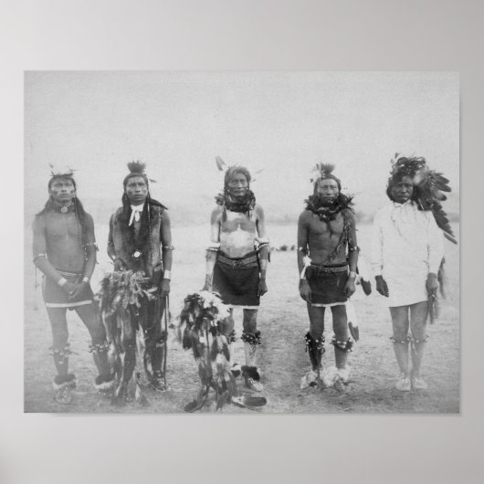 Poster 5 Danse de l'herbe Guerriers indiens Photographie (Devant)