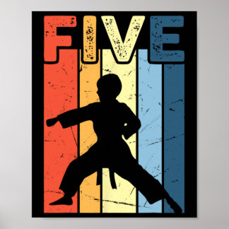 Poster 5 Five Karate Lover 5e Anniversaire 5 Ans Martia