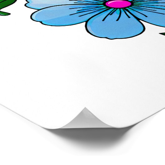 Poster 5 Fleurs de couleur (Coin)