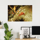 Poster 5 kois dans un étang - Giant Koi (Bureau à domicile)