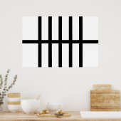 Poster 5 lignes noires biscuites (Cuisine)