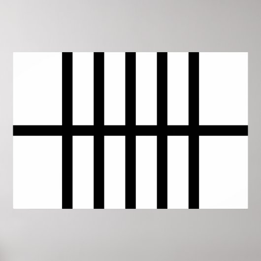 Poster 5 lignes noires biscuites (Devant)