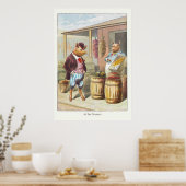 Poster 5 petits cochons : au marché (Cuisine)