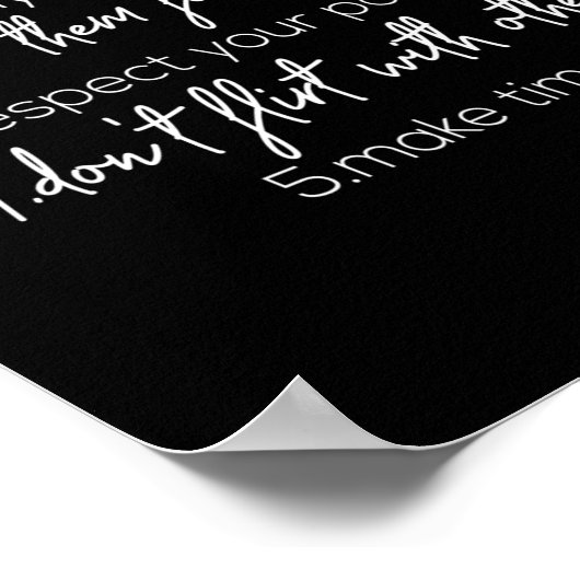 Poster 5 règles de relation (Coin)