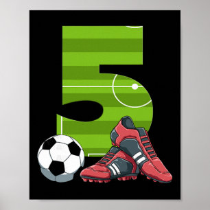 Poster 5 Soccer Anniversaire Premier Anniversaire Footll