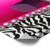 Poster 5 Stephanie Banner Hot rose Zebra Leopard (Coin)