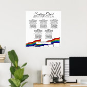 Poster 5 Table Drapeaux de la Fierté Gay Mariage Plan de (Bureau à domicile)