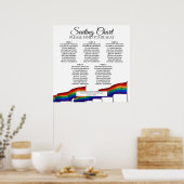 Poster 5 Table Drapeaux de la Fierté Gay Mariage Plan de (Cuisine)