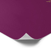 Poster 5 Table Magenta Plum & Or Plan de Table de Mariage (Coin)