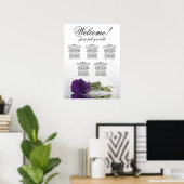 Poster 5 Table Mariage Rose Violet Royal Plan de Table (Bureau à domicile)