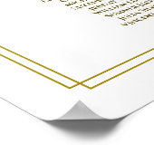 Poster 5 Table Pastel Mariage floral Carte de siège (Coin)