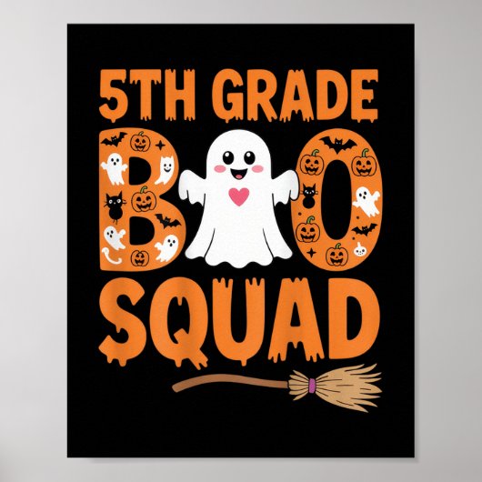 Poster 5e année Boo Squad Halloween Ghost School Fun Cos (Devant)