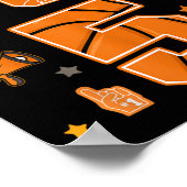 Poster 5e anniversaire Boy 5 ans Basketball Party Cinq an (Coin)