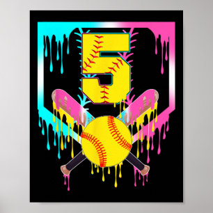 Poster 5e anniversaire Softll Home Plate Drip Glace 5 ans