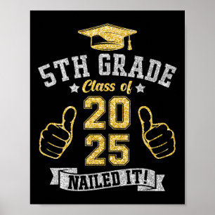 Poster 5e grade Cl de 2025 Clôturé Il Étudiants de Gradua
