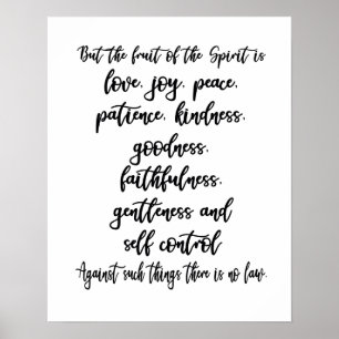 Poster 5h22 de Galatians - fruit 23 du vers de bible