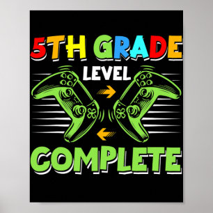 Poster 5th Grade Level Complete Game Controller Last Day