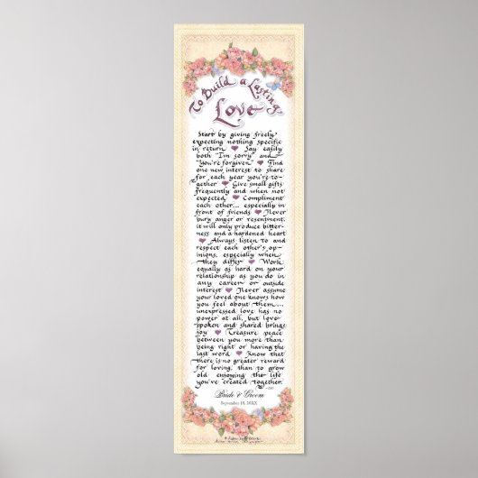 Poster 5x16.5 P240 Pour construire un amour durable Poème (Devant)