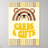 Poster 5x7 Cartes et cadeaux Ours Boho Woodland Anniversa (Devant)