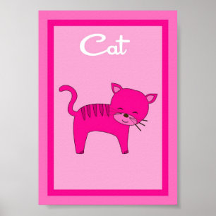 Poster 5X7 Cat Barn Yard Girls Wall Art