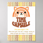 Poster 5x7 Heure Capsule Boho Woodland Fox Anniversaire (Devant)